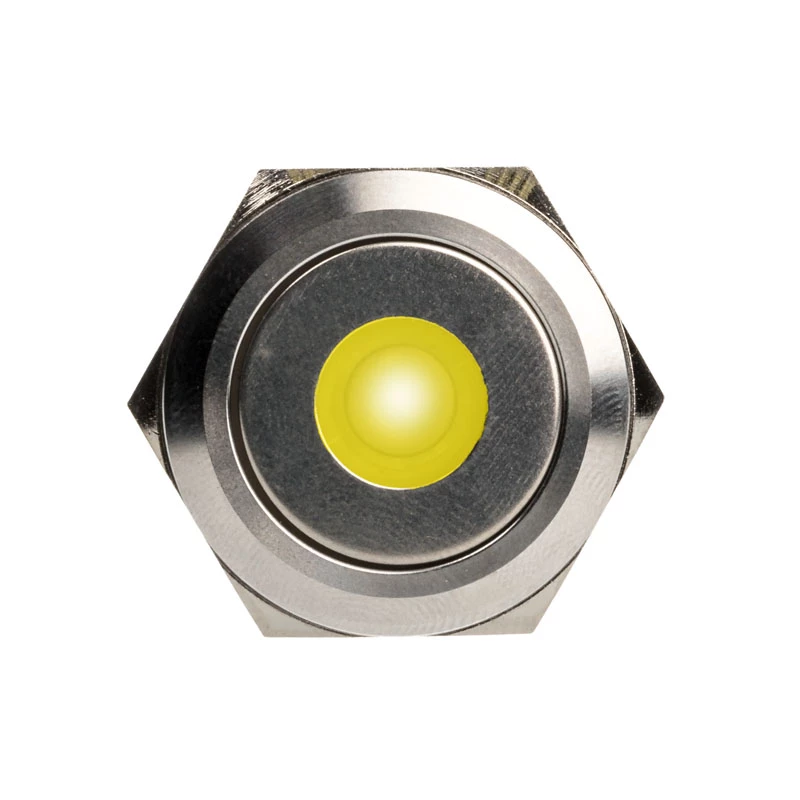 Botão de pressão antivandalismo DimasTech 25 mm Silverline Dot RGB PD216