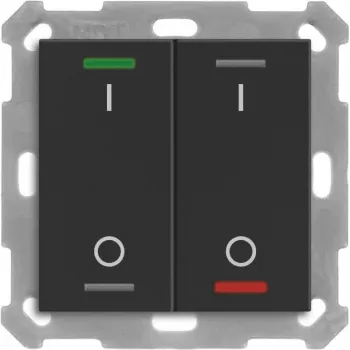 MDT BE-TAL55T206.B1 Botão KNX Light 55 2f RGBW Sensor de temperatura preto mate Comutação 1 (BE-TAL55T206.B1)
