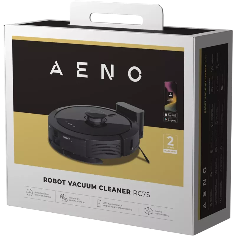 Aspirador robô a laser com bateria de 5200 mAh, depósito de água e recipiente de pó 2 em 1, recipiente de pó de 300 ml, depósito de água de 300 ml, força de aspiração 4000 Pa