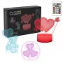 Conjunto de lâmpada LED decorativa Manta SNL115RGB RGB 3D coração