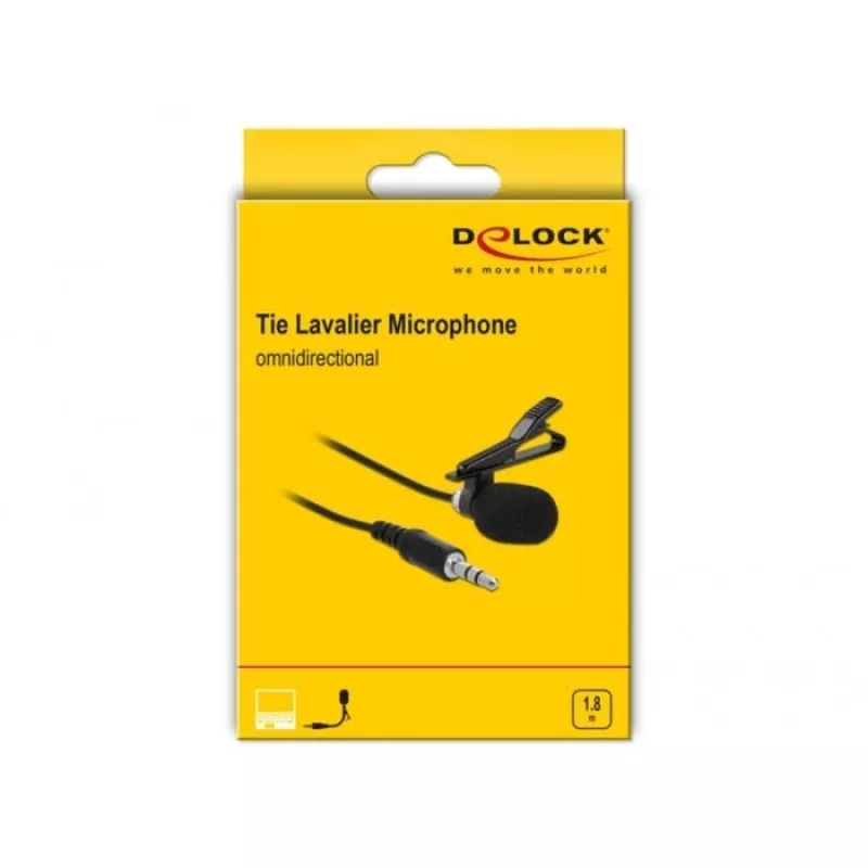 Microfone de lapela DeLOCK 66279