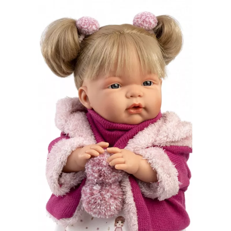 Boneca Joelle 38 cm da Llorens — boneca bebé chorona com características realistas e corpo macio