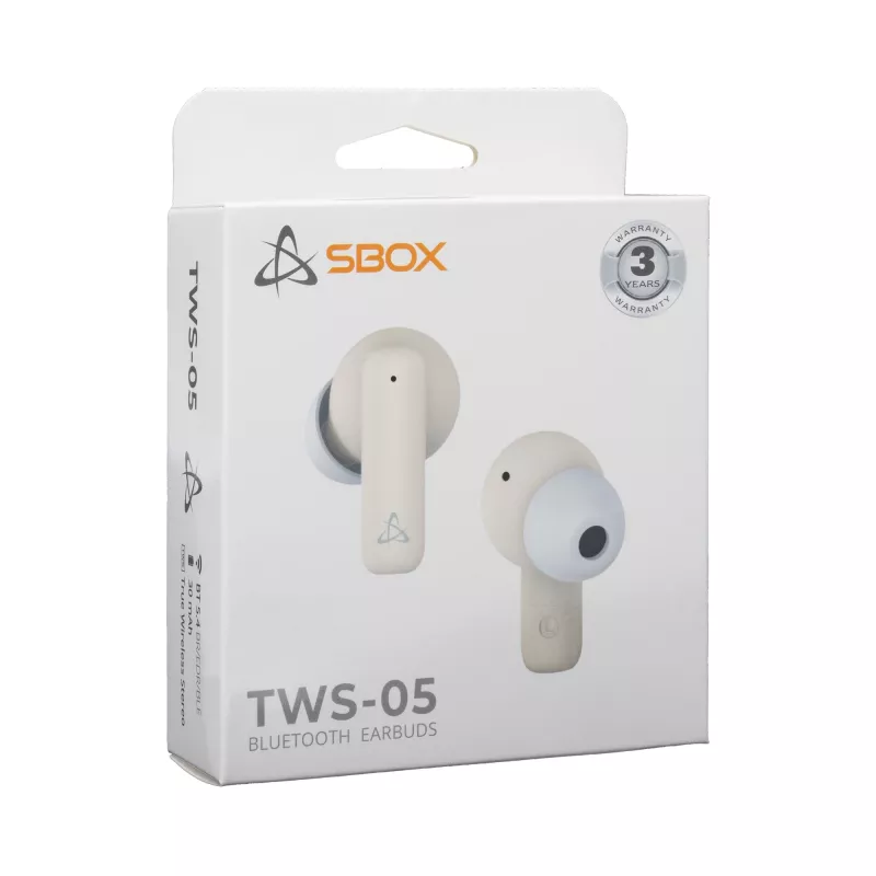Auscultadores SBOX EB-TWS05 bege