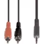 Cabo de áudio e+p B 113/2 2,5 m 2 x RCA para 3,5 mm preto