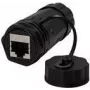 Logilink Professional - Acoplador de rede - RJ-45 (fêmea) para RJ-45 (fêmea) - STP - CAT 6a - para exterior - preto