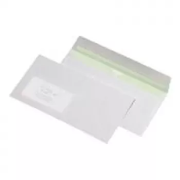 Envelope MAILmedia Envirelope formato DIN longo branco com janela à esquerda, autocolante