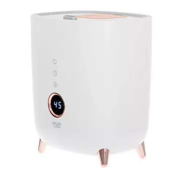 Humidificador ultrassónico Adler AD 7972 — depósito de 4 L, 300 ml/h, até 35 m², 23 W, branco