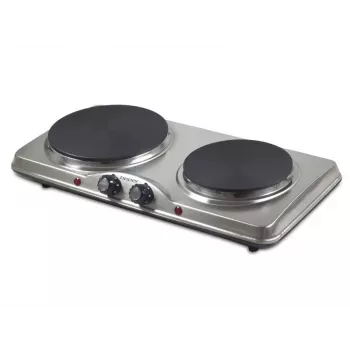 Placa de cozinhar Beper 90.825 em aço inoxidável, 2 zonas, controlo manual