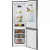 Frigorífico independente BOMANN KG 7357, 315 L total (219 L de refrigeração, 96 L de congelação), aço inoxidável, iluminação LED, 40 dB