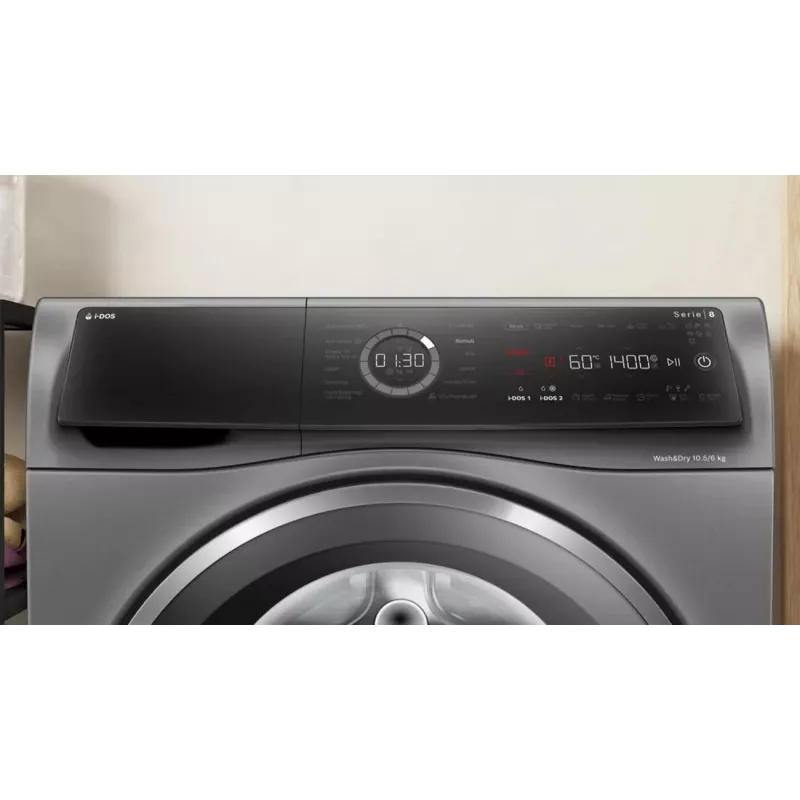 Máquina de lavar e secar roupa Bosch WNC254ARSN 10,5 kg / 6 kg 1400 rpm cinzento