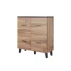 Aparador cama sideboard LOTTA 110 4D carvalho wotan + preto mate