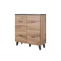 Aparador cama sideboard LOTTA 110 4D carvalho wotan + preto mate
