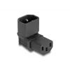 Adaptador de alimentação DeLOCK IEC 60320 C14 para tomada C13 10 A 90° preto 80472