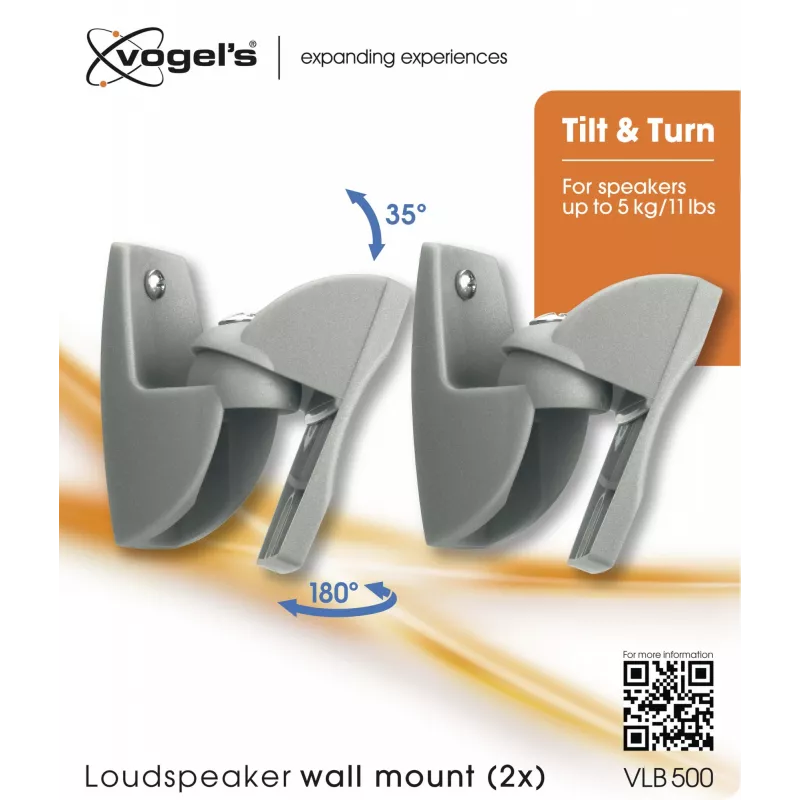 Suporte de parede para altifalantes Vogel's VLB500 2 unid. função de rotação e inclinação preto