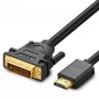 UGREEN HD106 cabo DVI (24+1) macho para HDMI macho, 1,5 m, FHD 1080p 60 Hz, preto