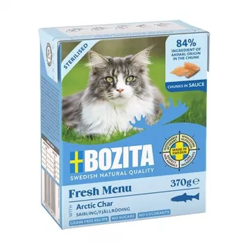 BOZITA Fresh Menu Sterilised Arktischer Saibling - comida húmida para gatos - 370 g
