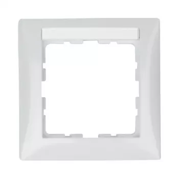 Placa de parede/tampa de interruptor Berker 10118919 — sem parafusos, branco, moldura simples