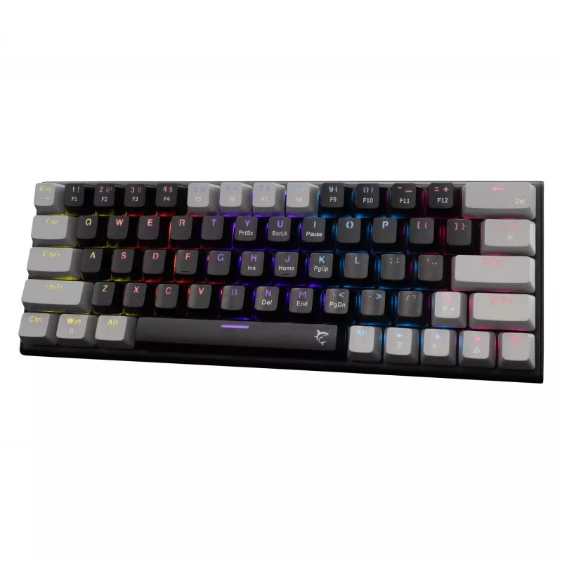 Teclado de gaming mecânico White Shark Wakizashi WAKIZASHI-2 com US Red Switches, preto-cinzento