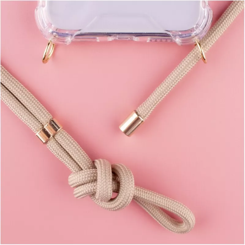 Capa com alça Lookabe loo007 dourado nude para iPhone 7/8 Plus – capa de telefone portátil com fita