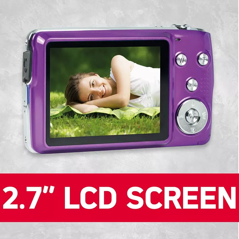 Agfa Photo DC8200 roxo + bolsa + cartão SD 16 GB