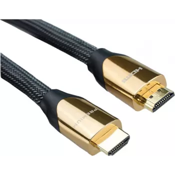 Roline Premium - cabo HDMI com Ethernet - HDMI (M) para HDMI (M) - 1 m - isolamento duplo - nylon preto - suporte 4K