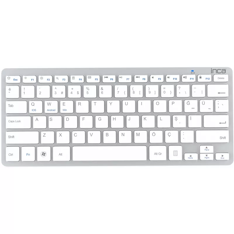 Teclado sem fios Inca IBK-569BT Bluetooth 78 teclas Metallic prateado