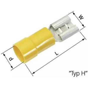 Lapp L-RC 63 H - L-RC 63 H - amarelo - conector fêmea - reto - latão - poliamida - latão (63101110)