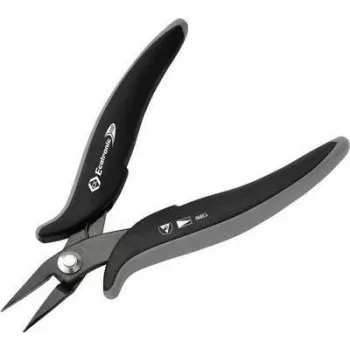 Pinça de ponta c.k tools T3890, ESD, 145 mm, reta