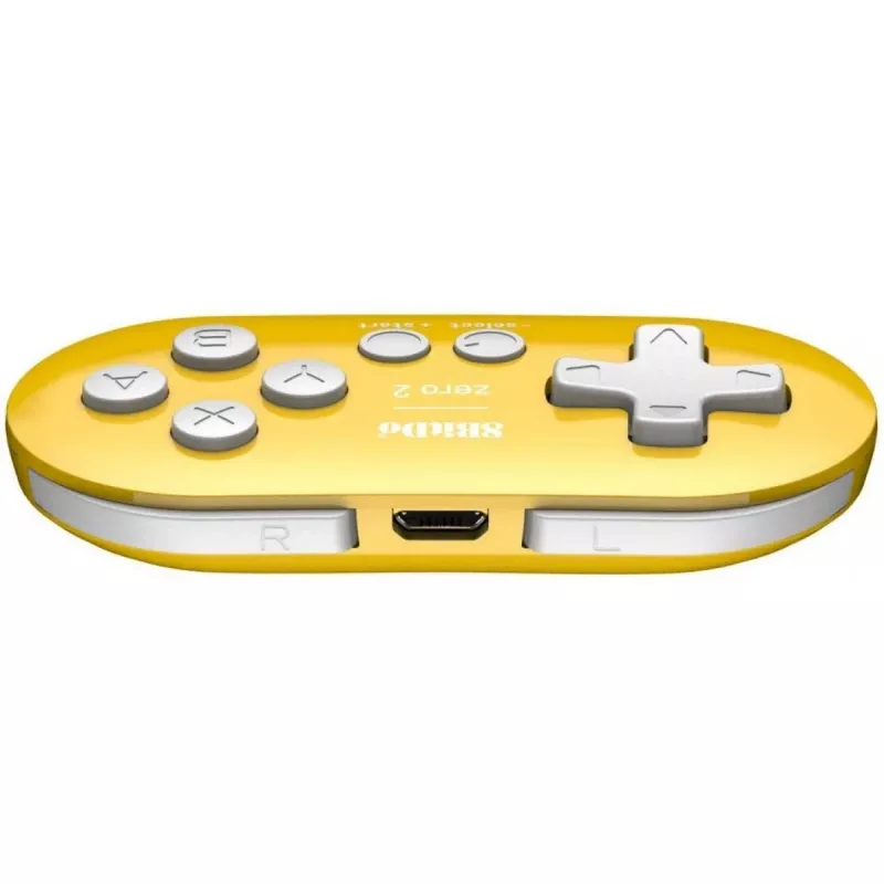 Comando de jogos sem fios 8BitDo Zero 2 amarelo — Bluetooth, tamanho compacto de bolso, RET00221