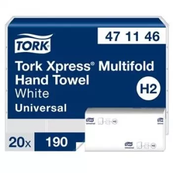 Toalhas de papel intercaladas Tork Xpress Multifold Universal H2, 2 folhas, 23,4 x 21,3 cm (20 unid.)