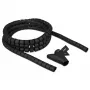 Tubo espiral com ferramenta de enfiar, 2,5 metros x 20 mm, tubo para cabos preto