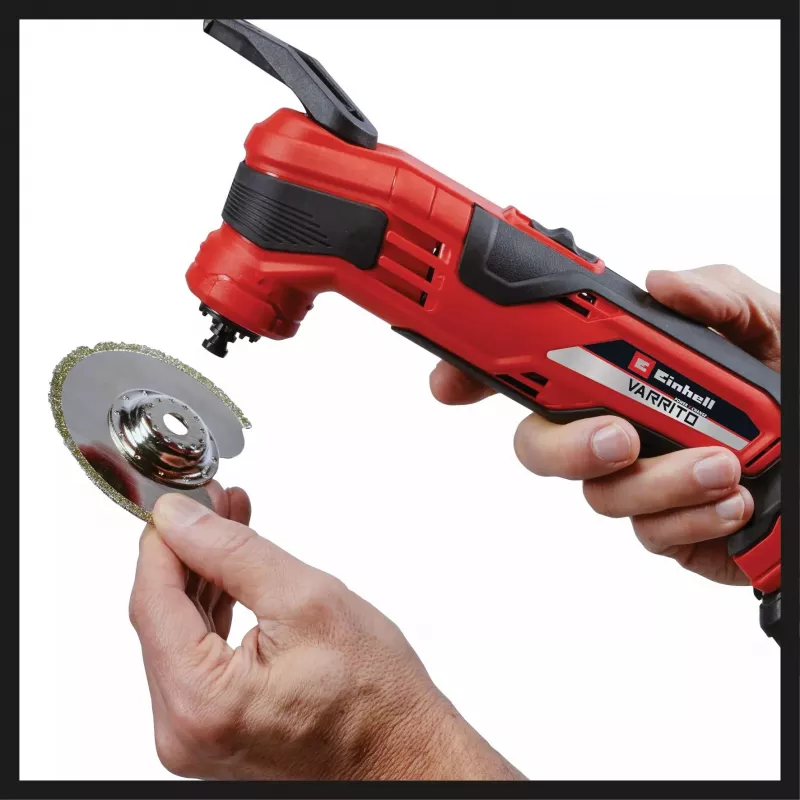 Ferramenta multifunções a bateria Power X-Change VARRITO, 18 Volt (vermelho/preto, sem bateria e carregador, incl. acessórios)