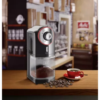 Melitta Molino 100 W preto, vermelho, aço inoxidável