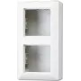 JUNG AS 582 A WW Tampa de montagem saliente com moldura, 2 módulos, branco alpino