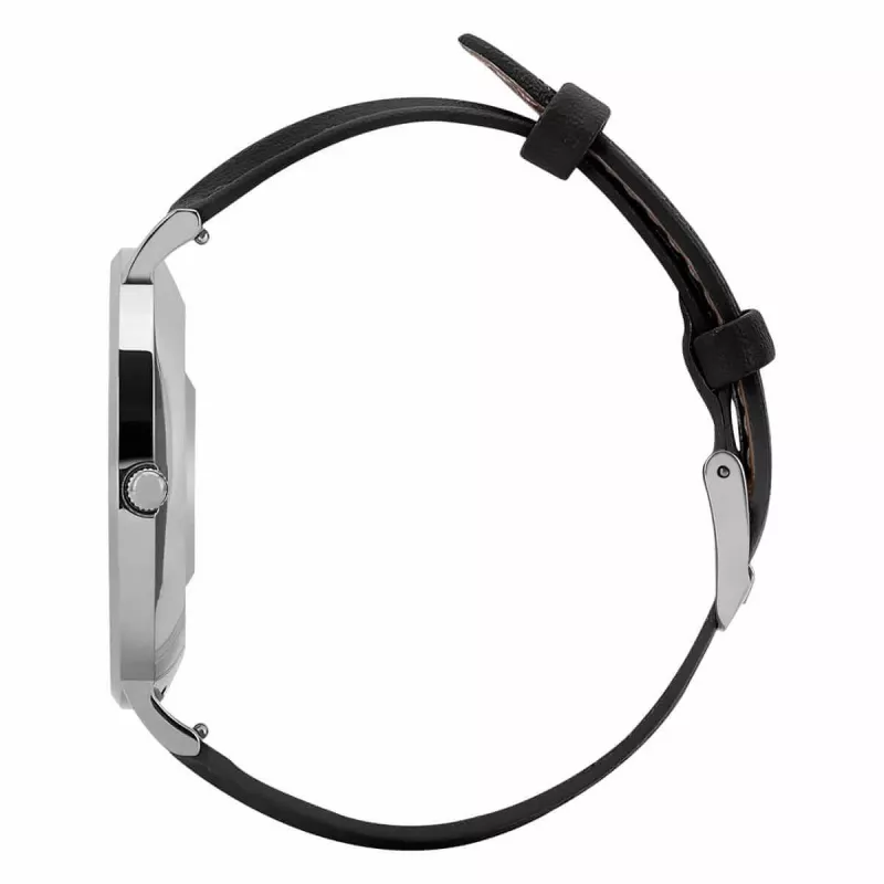 Smartwatch Garett Verona prateado-preto couro VERONA_SREB_CZARN_SKOR Garett