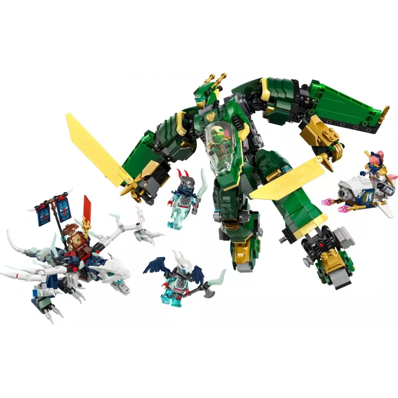 LEGO NINJAGO Conjunto 71845 Mech Jato do Lloyd — 1112 peças, 5 minifiguras, asas móveis, altura 240 mm