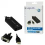 Adaptador de cabo de vídeo LogiLink CV0060 preto