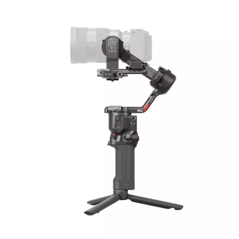 Estabilizador de câmara de mão DJI RS4, caixa de alumínio, bateria 12h, 1,066 kg, preto