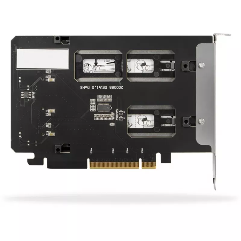 Rack de armazenamento móvel RAIDSONIC ToughArmor MB842MP-B — 2 baías removíveis para M.2 NVMe, PCIe 4.0 x16
