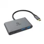 Hub multiportas Akasa 4 portas USB-C USB 3.2 Gen 2 com ficha porta de carregamento rápido - cabo - digital/dados
