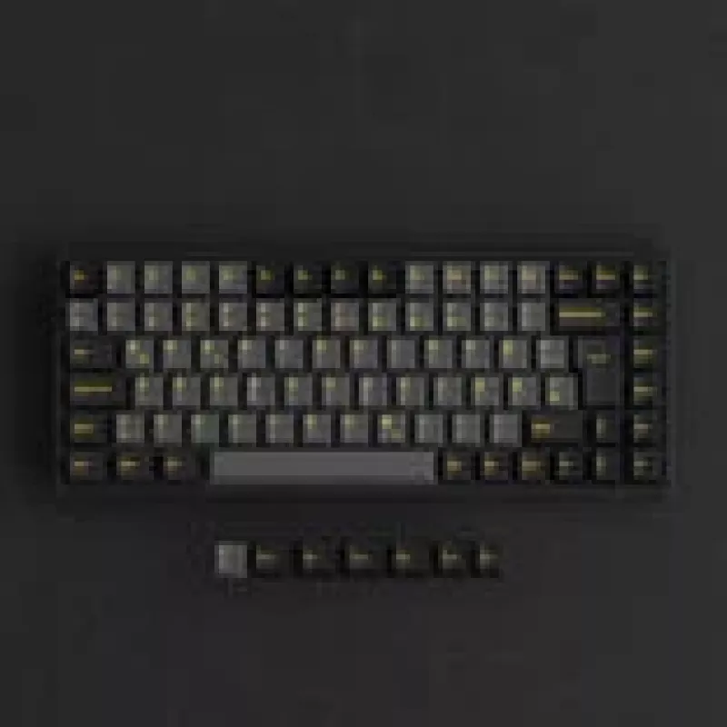 Teclado mecânico gaming AKKO Preto & Dourado 3084B Plus, 84 teclas, interruptores Akko V3 Cream Yellow, iluminação RGB