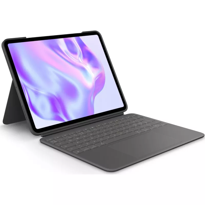 Logitech Combo Touch - Teclado e capa folio - com trackpad - retroiluminado - Apple Smart connector - QWERTY - Nórdico (Dinamarquês/Finlandês/Norueguês)