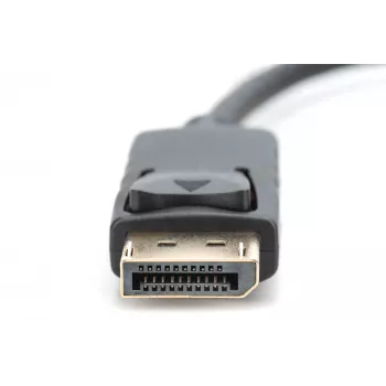 Adaptador DIGITUS, ficha DisplayPort - conector fêmea HDMI A, DisplayPort Standard 1.1a, certificado UL20276, AWG28 (DB-340400-001-S)