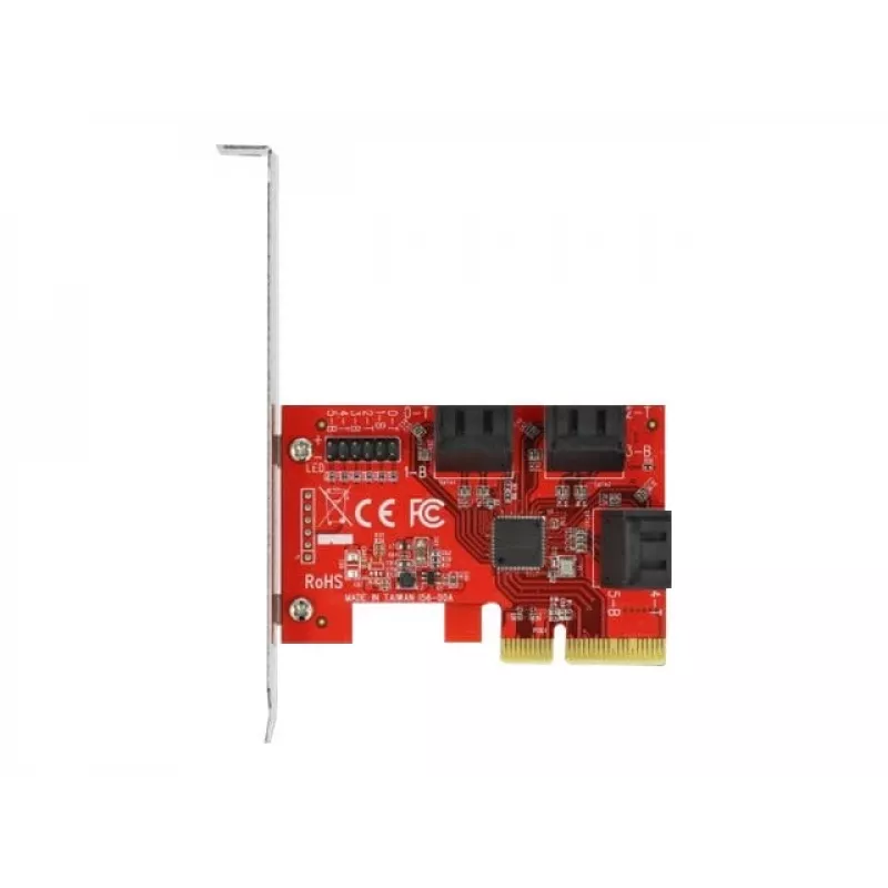 Placa SATA PCI Express x4 DeLOCK 6 portas fator de forma Low Profile