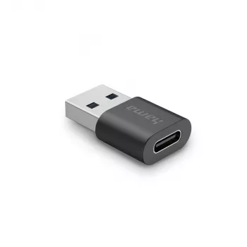 Adaptador USB Hama, ficha USB-A - conector fêmea USB-C, USB 3.2 Gen2, 10 Gbit/s