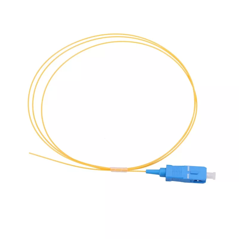 Pigtail SC/UPC PVC monomodo Extralink G.657.A1 FTTH 900 µm 1 m amarelo