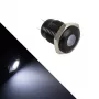 Botão de pressão antivandálico iluminado Lamptron LAMP-SW2004-H, policarbonato preto, ponto branco