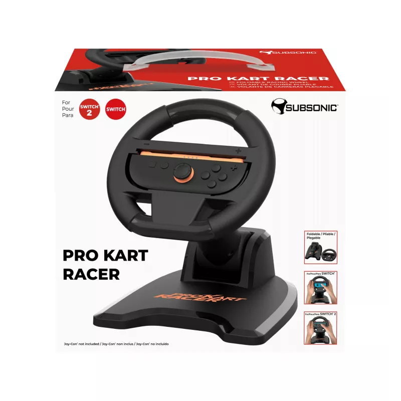 Volante SUBSONIC SA5727-1 para Nintendo Switch — sensibilidade ajustável, design Kart-Racer