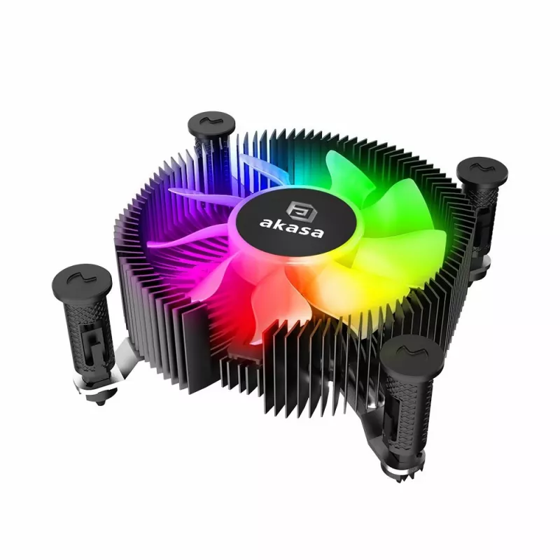 Arrefecedor de ar Akasa AK-CC6615BP01 preto 600-3000 rpm rolamento de esferas duplo