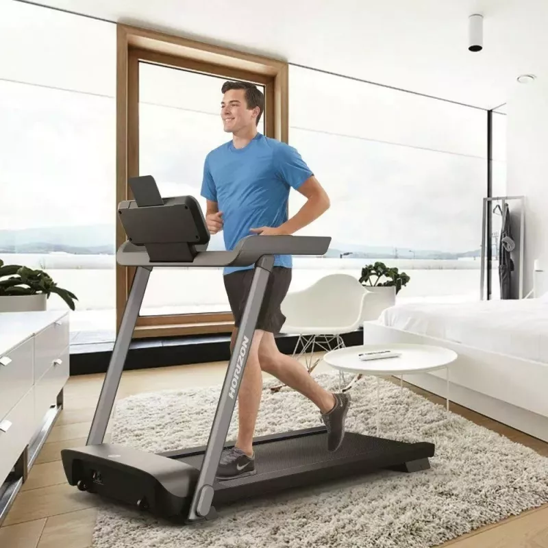 Passadeira elétrica dobrável Horizon Fitness Evolve 3.0 — 16 km/h, superfície de corrida 127×51 cm, 12 programas, peso máximo do utilizador 113 kg, ecrã LED